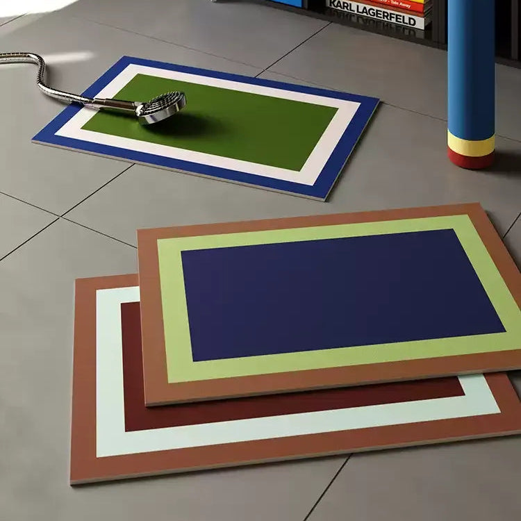 Modern Contrast Color Bathroom Mat