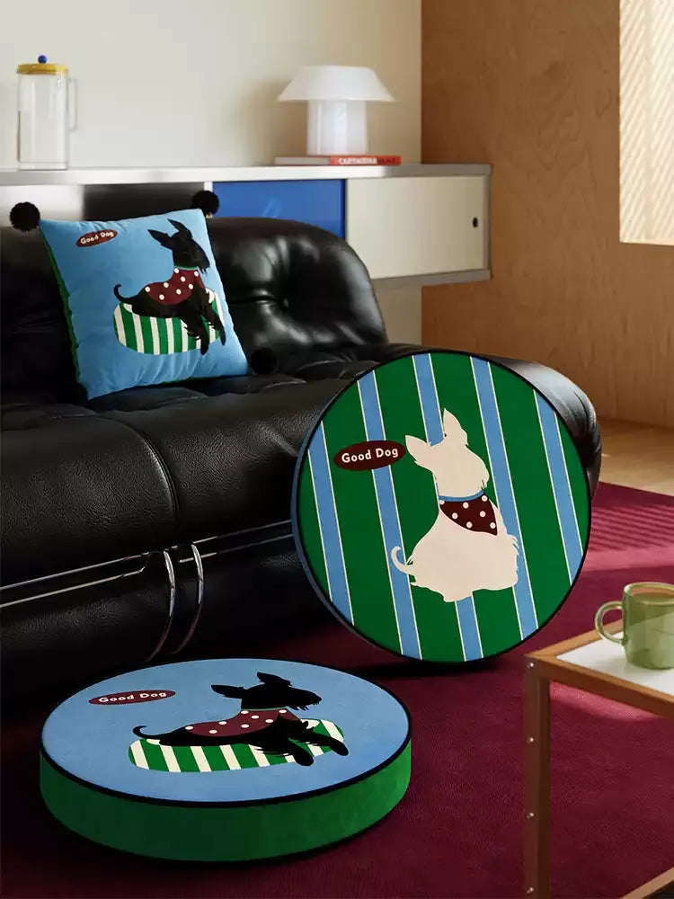 Vintage Plaid Terrier Seat Cushion