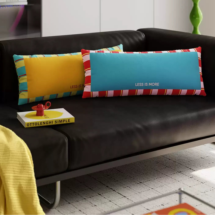 Colorful Less is More Lumbar Pillow
