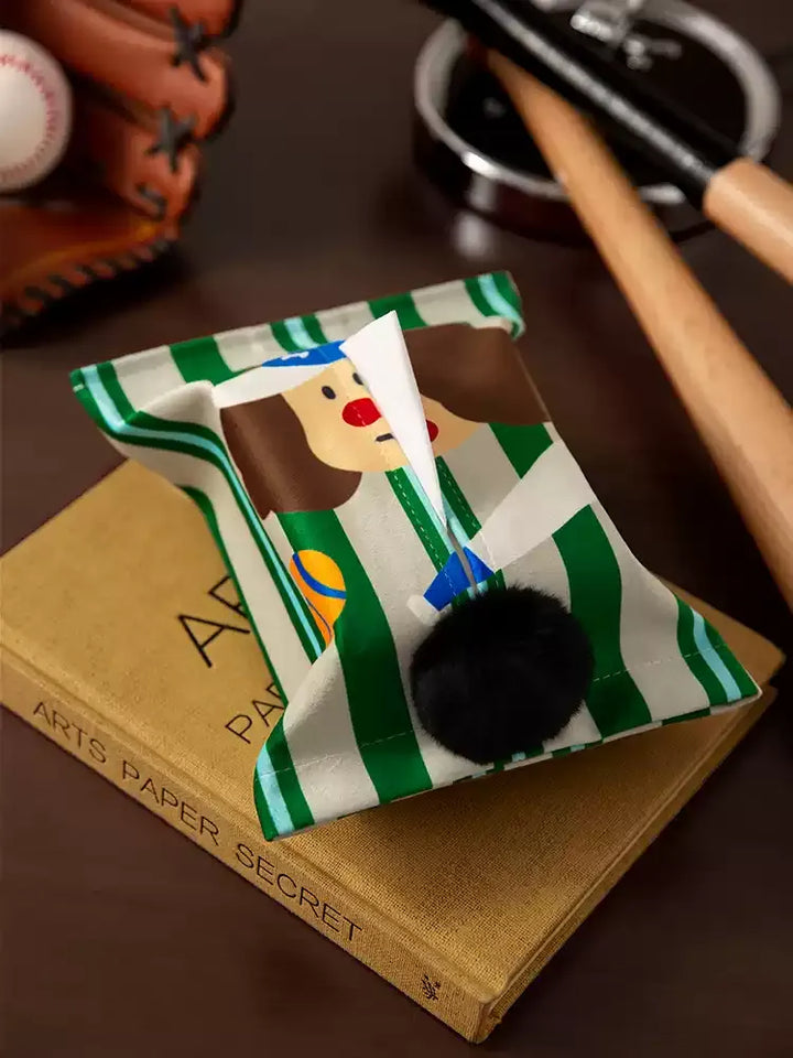 Baseball Dog Tissue Holder