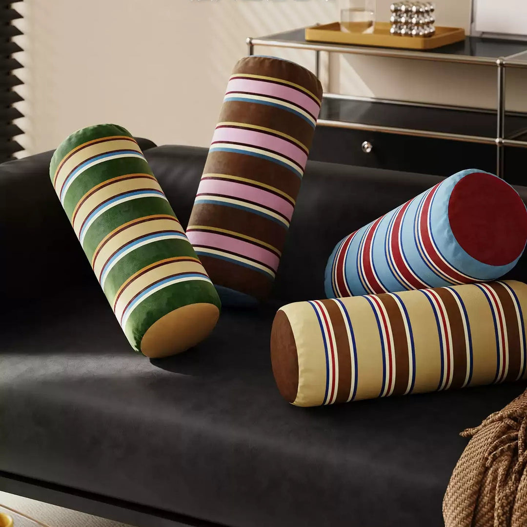 Colorblock Stripe Bolster Pillow