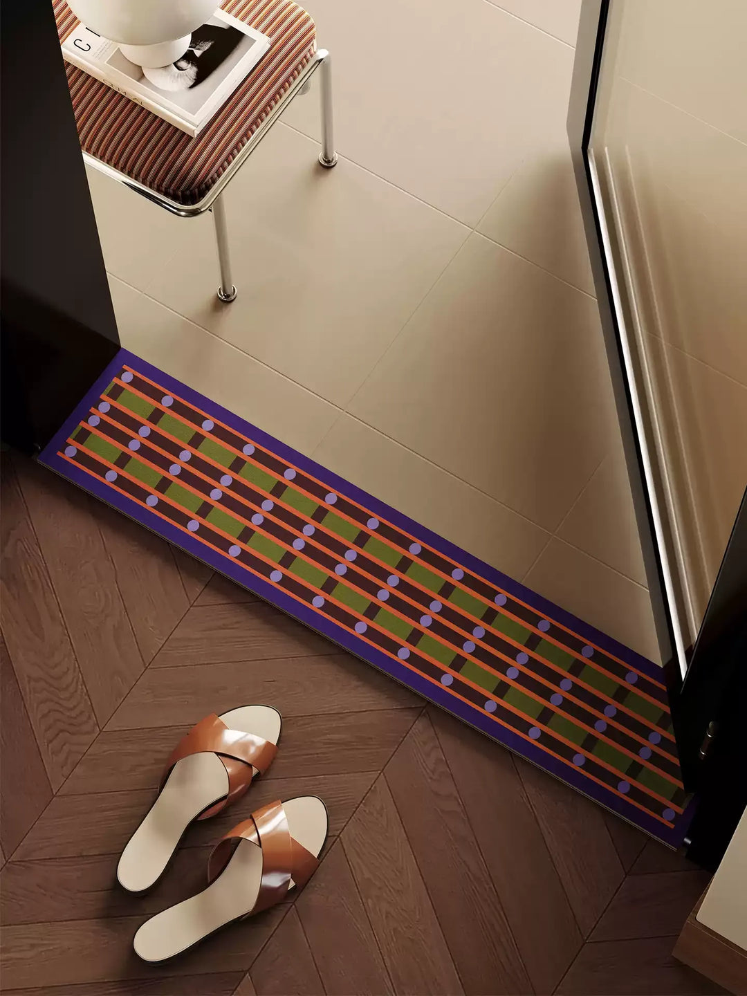 Retro Weave Pattern Narrow Door Mat