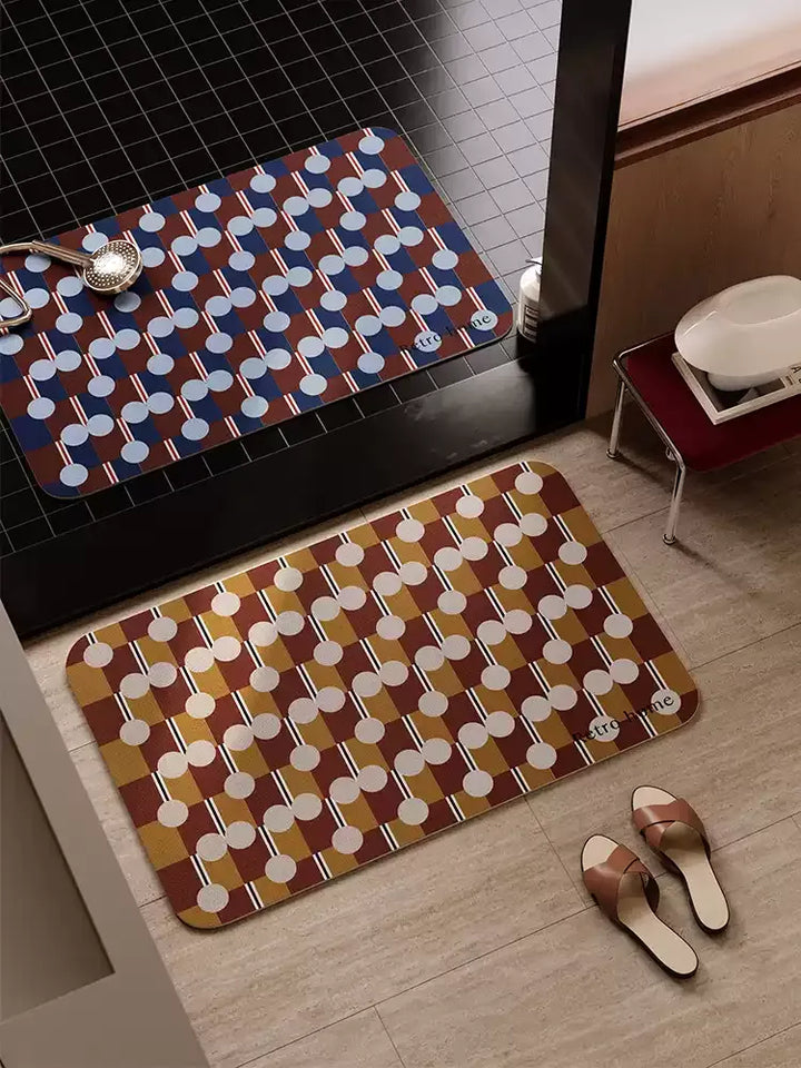 Rhythm Stripes & Dots Bathroom Mat