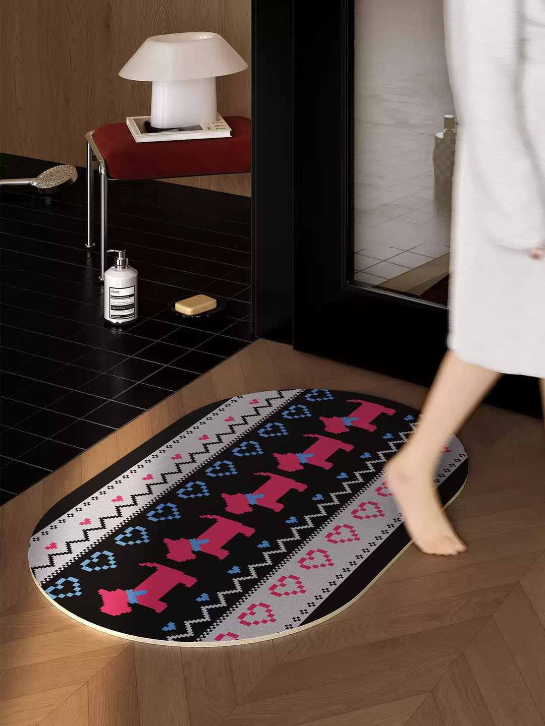 Winter Sweater Pattern Bathroom Mat