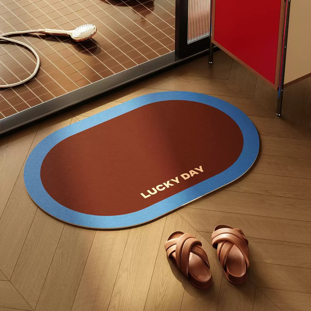 Lucky Day Colorblock Bathroom Mat