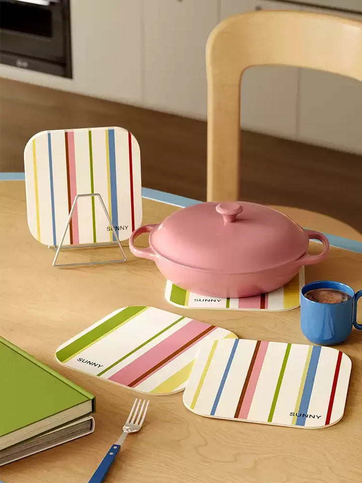 Sunny Striped Coasters