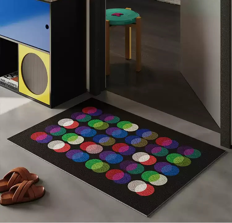 Neon Overlapping Dot Door Mat