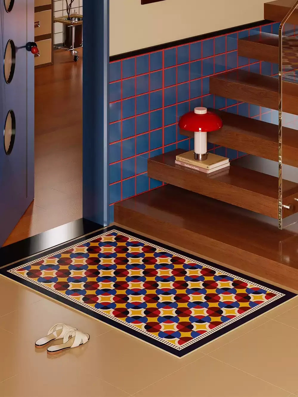 Circle Colorful Pattern Door Mat