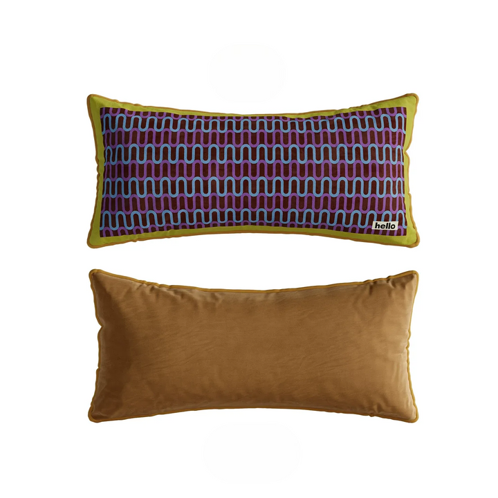 Wavy Hello Lined Lumbar Pillows