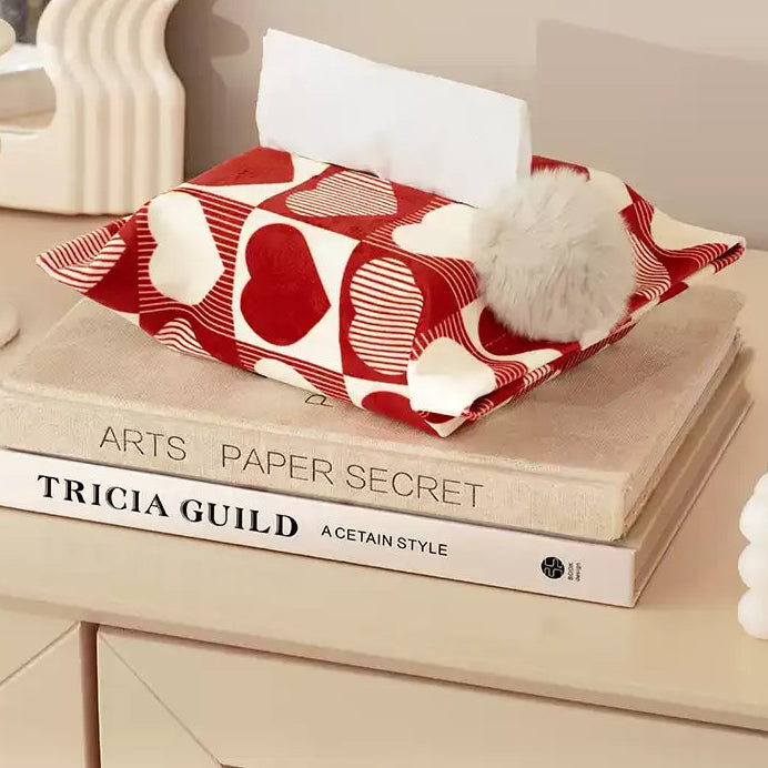 Red & Pink Heart Tissue Covers