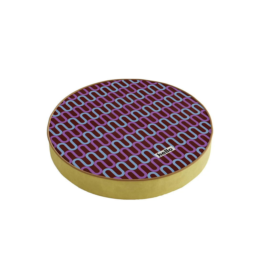 Wavy Hello Lined Seat Cushion
