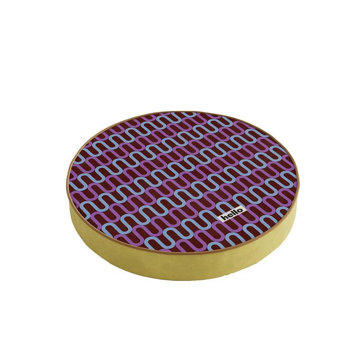 Wavy Hello Lined Seat Cushion