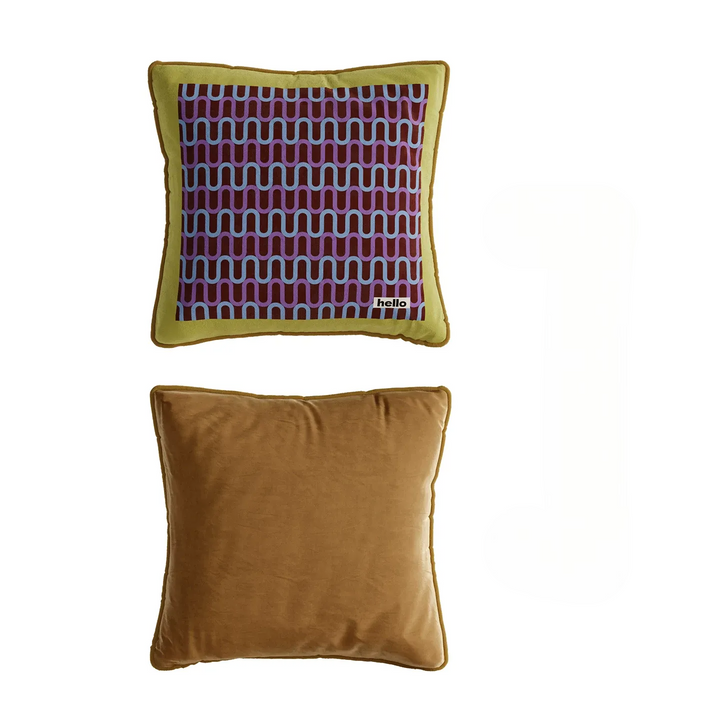 Wavy Hello Lined Pillows
