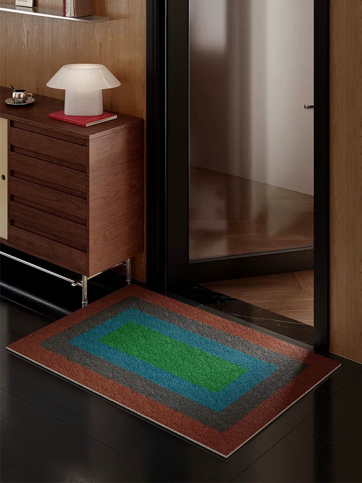 Retro Square Gradient Pattern Door Mat