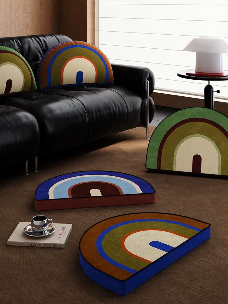 Modern Rainbow Stripe Seat Cushions