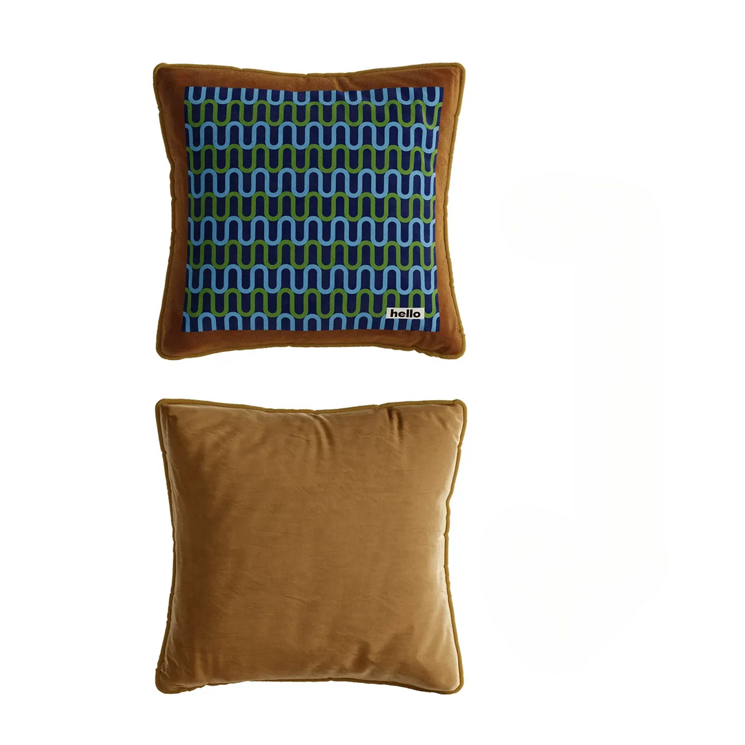 Wavy Hello Lined Pillows