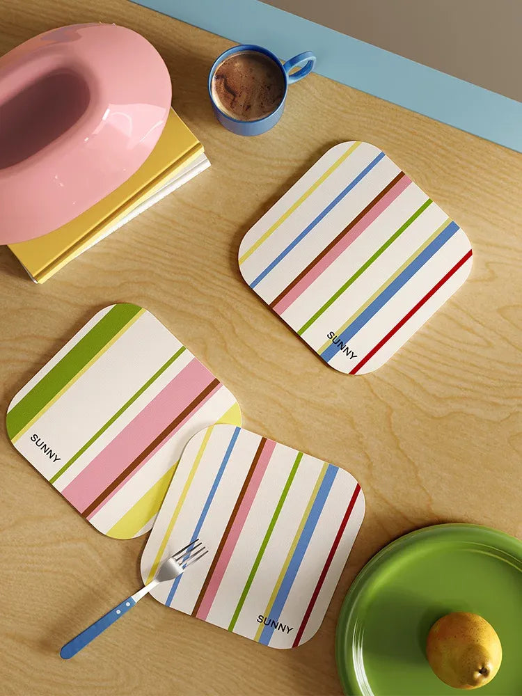 Sunny Striped Coasters