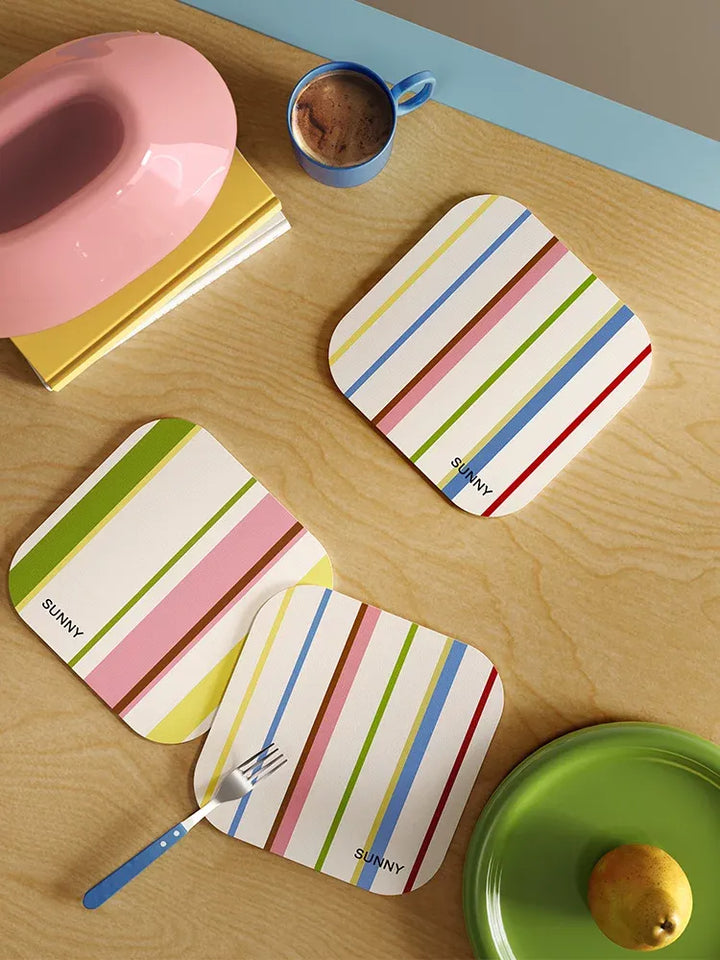 Sunny Striped Coasters