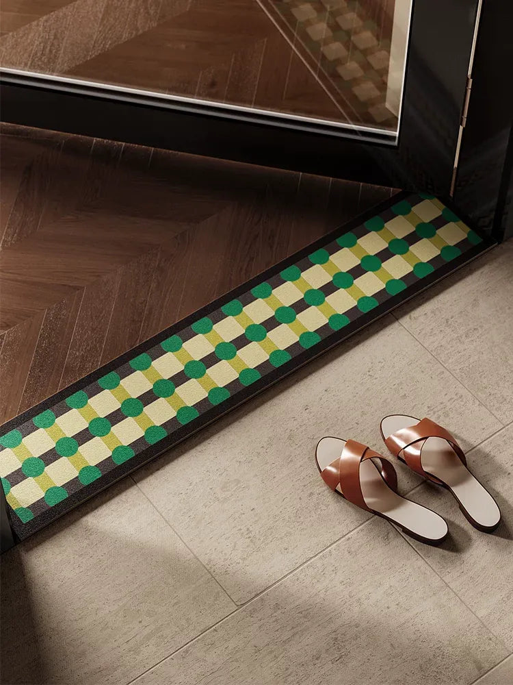 Color Block Polka Dot Narrow Door Mat