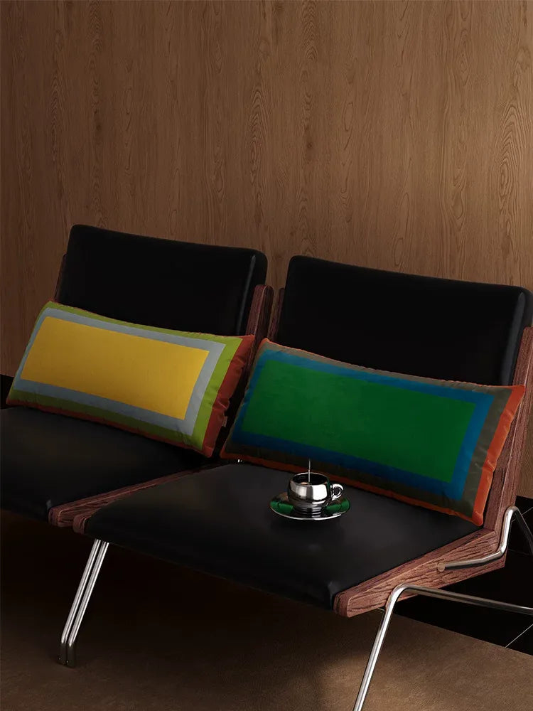 Retro Square Gradient Pattern Lumbar Pillows