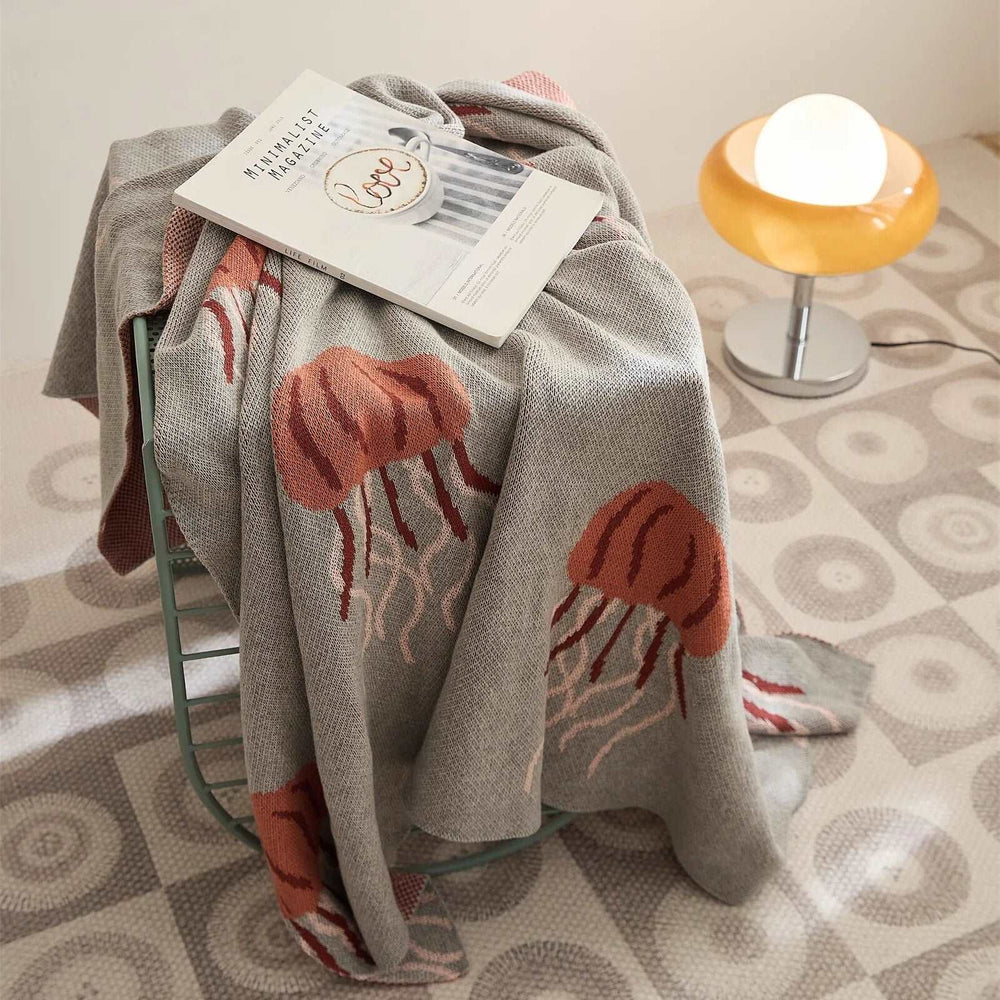 Jellyfish Pattern Blanket + Pillows itsdecorszn