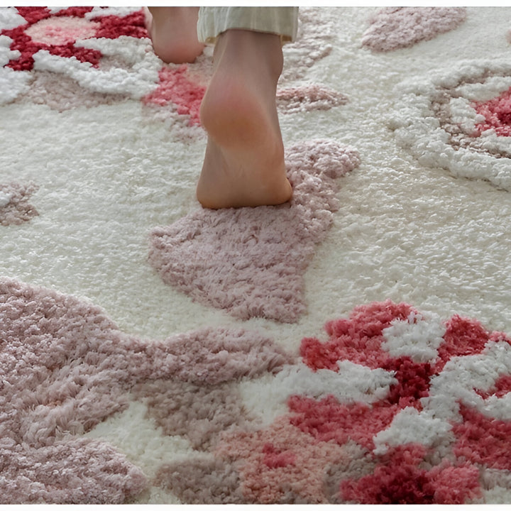 Pink Floral Blossom Rug