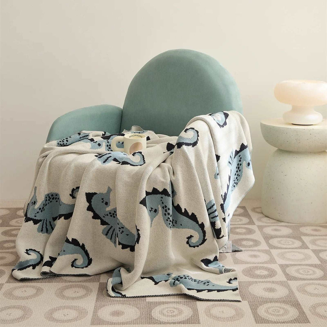 Sea Horse Blanket + Pillows itsdecorszn